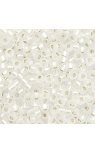 Miyuki rocailles Perlen 8/0 - Silverlined matte crystal 8-1F